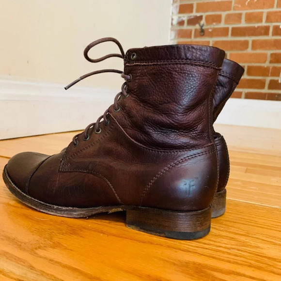 Nice! $428 Women's FRYE Sabrina 6G Lace-up LEATHER BOOTS Size 8 - Picture 8 of 16